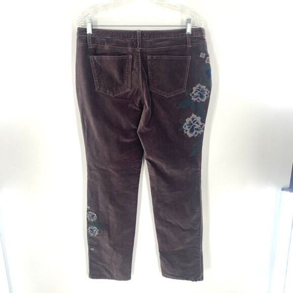 Sundance Velvet‎ Straight Leg Pants Womens Sz 30 Gray Floral Embroidered Cotton - Picture 2 of 14